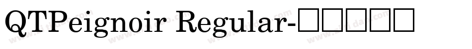 QTPeignoir Regular字体转换